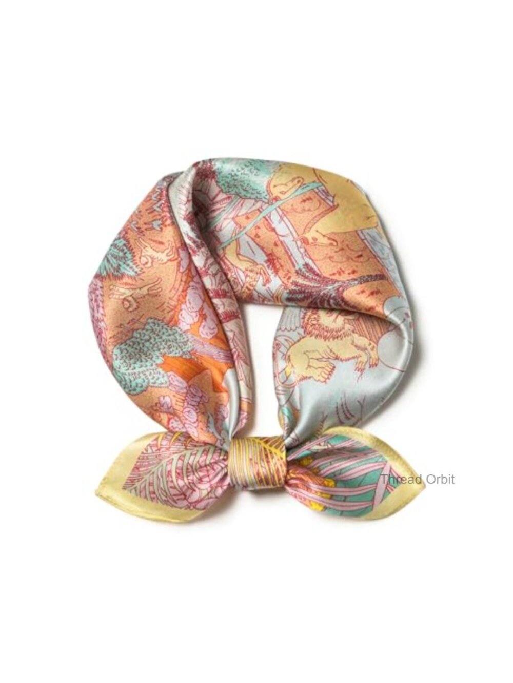100% Mulberry Silk Scarf 21" Square Lightweight Neckerchief Gift Packed